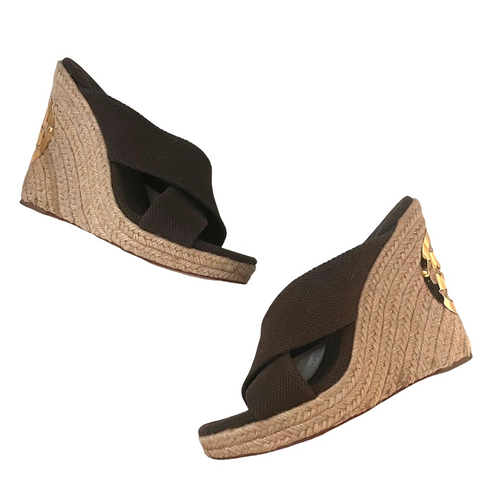 Tory Burch Kristen Espadrille Wedges size 6 1/2 - Picture 8 of 11
